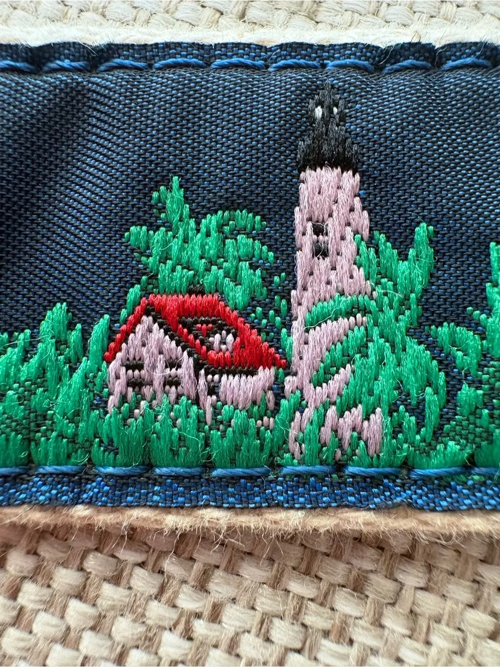 Vintage Leather Man Ltd Needlepoint Lighthouse Belt – Size 38 Coastal Prep